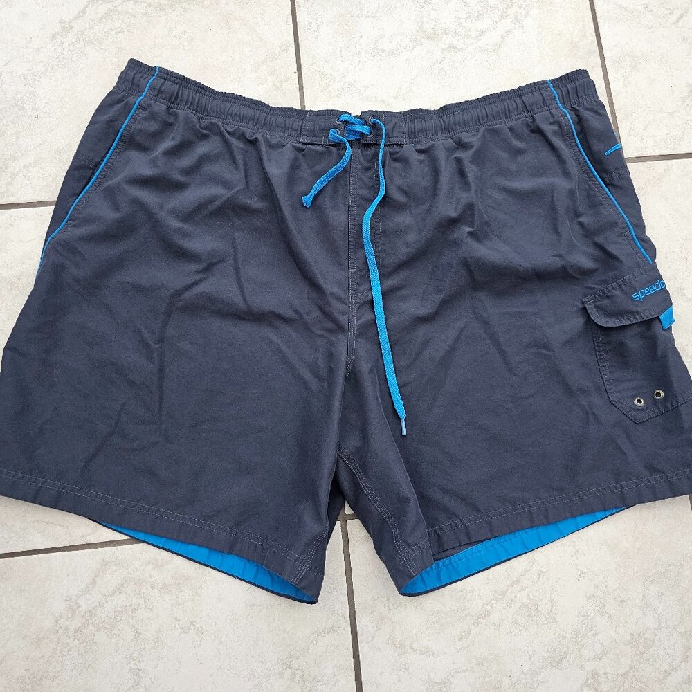LIKE NEW Navy Blue Speedo 4X Men's Swim Shorts